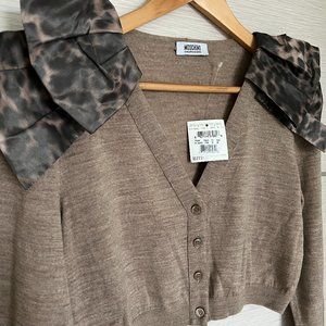 Moschino Cropped Button Sweater